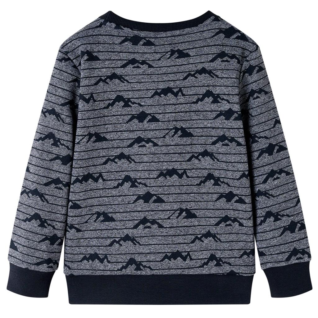 Kinder-Sweatshirt Marineblau Melange 104
