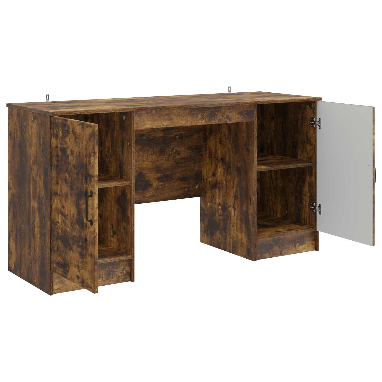 Schreibtisch mit Regal Schwarz 142,5 x 50 x 75 cm Holzwerkstoff