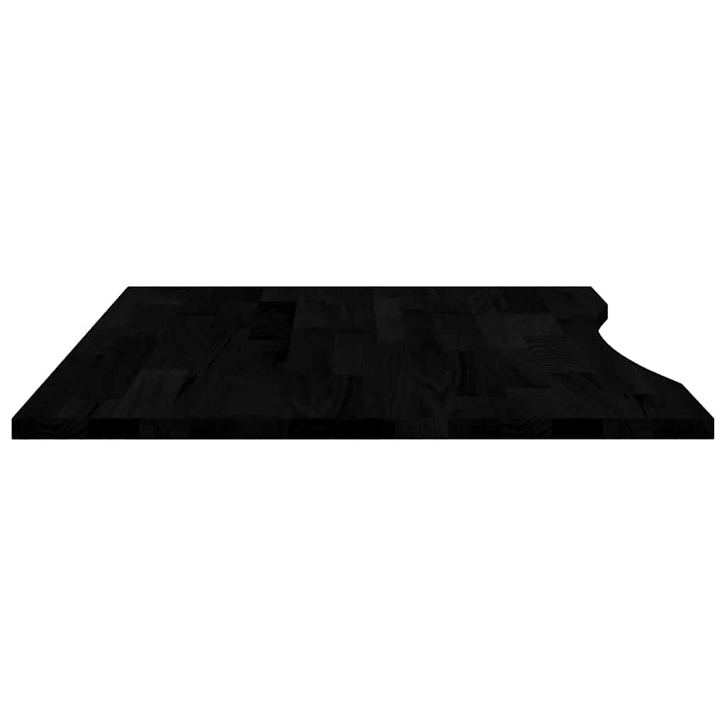 Schreibtischplatte Unbehandelt 80x50x2,5 cm Massivholz Eiche