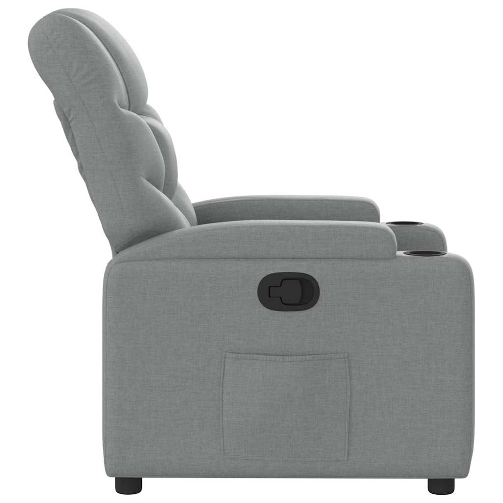 Relaxsessel Elektrisch Dunkelgrau Stoff