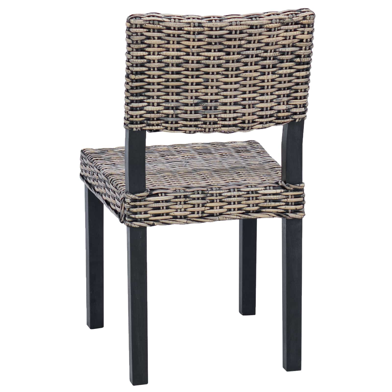 Esszimmerstuhl 2 pcs Kubu Rattan Weiß gewaschen 46 x 55 x 84 cm