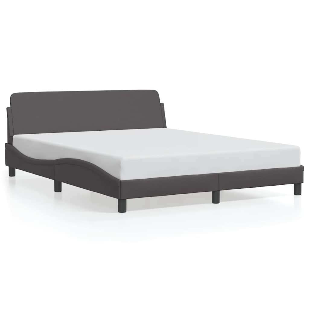 Bettgestell "Dover" Schwarz 80x200 cm Kunstleder