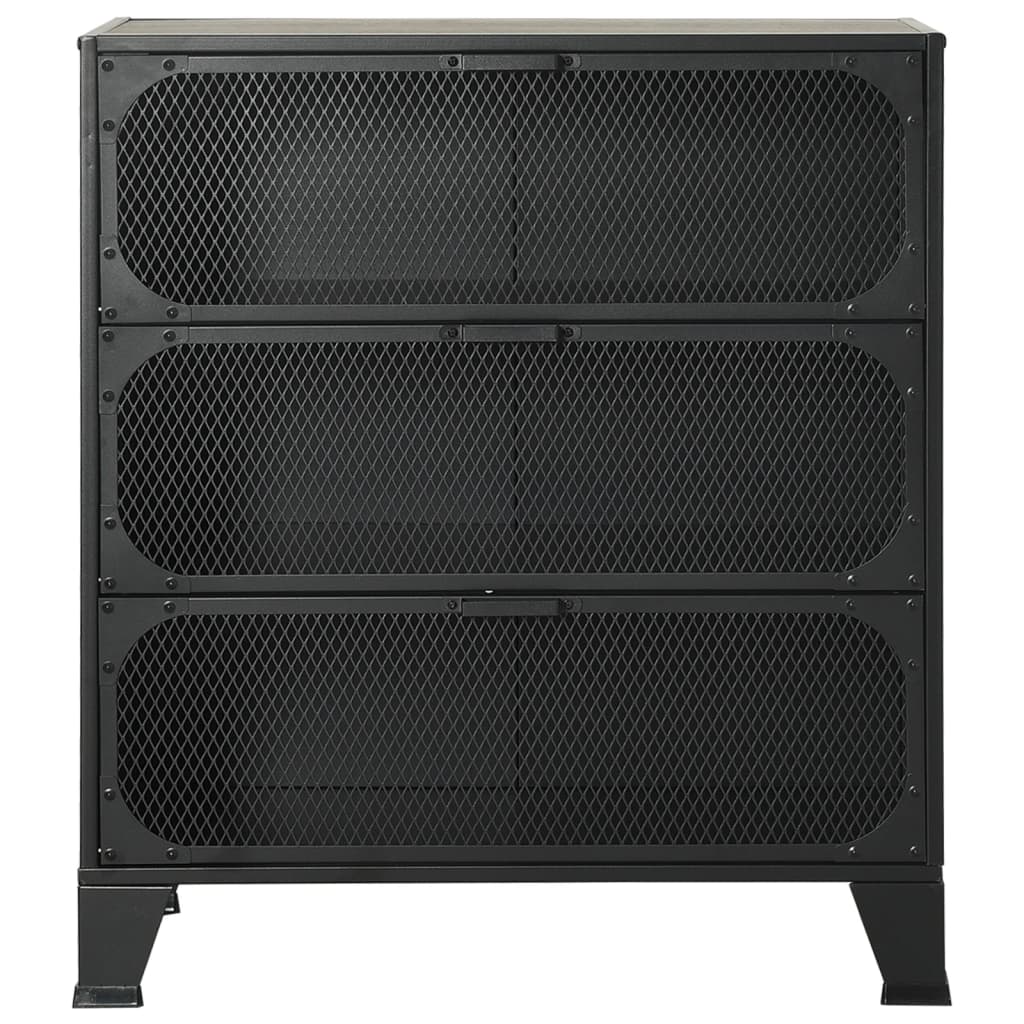 Lagerschränke 2 Stk. Rustikal Braun 72x36x82 cm Metall und MDF