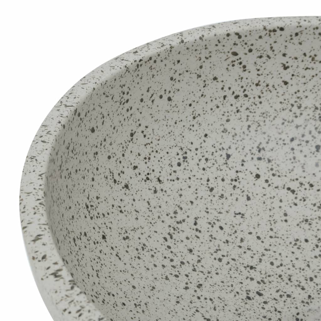 Aufsatzwaschbecken Weiß und Blau Rund Ø41x14 cm Keramik