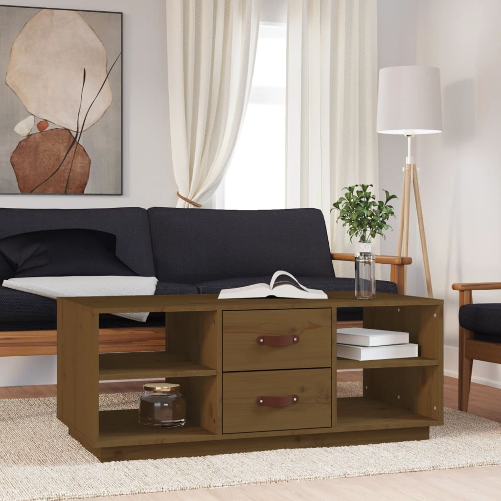 Couchtisch 100x50x41 cm Massivholz Kiefer