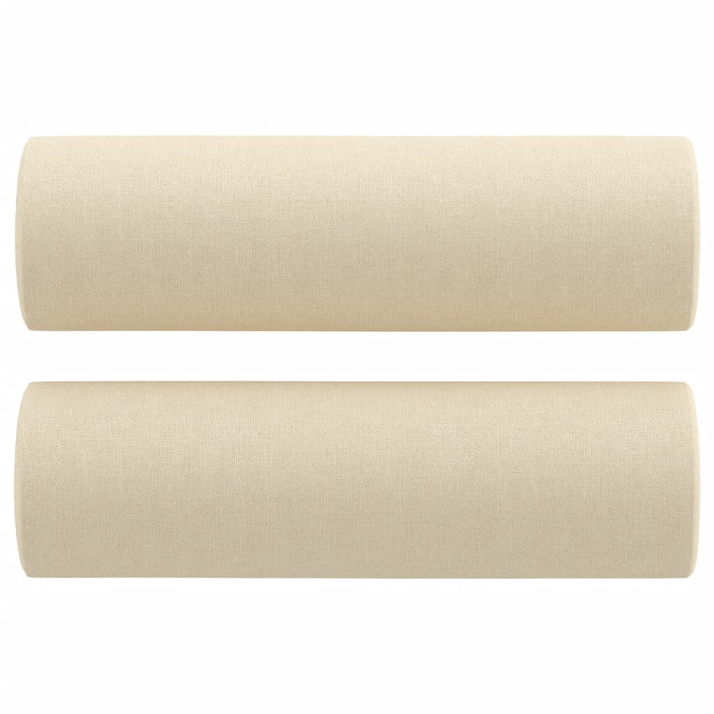 2-Sitzer-Sofa mit Zierkissen Braun 120 cm Stoff