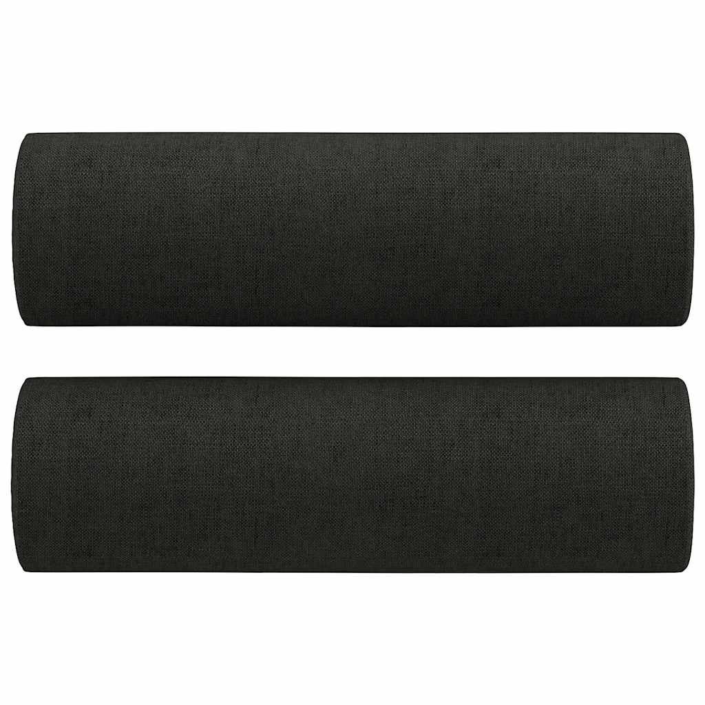2-Sitzer-Sofa mit Zierkissen Braun 120 cm Stoff
