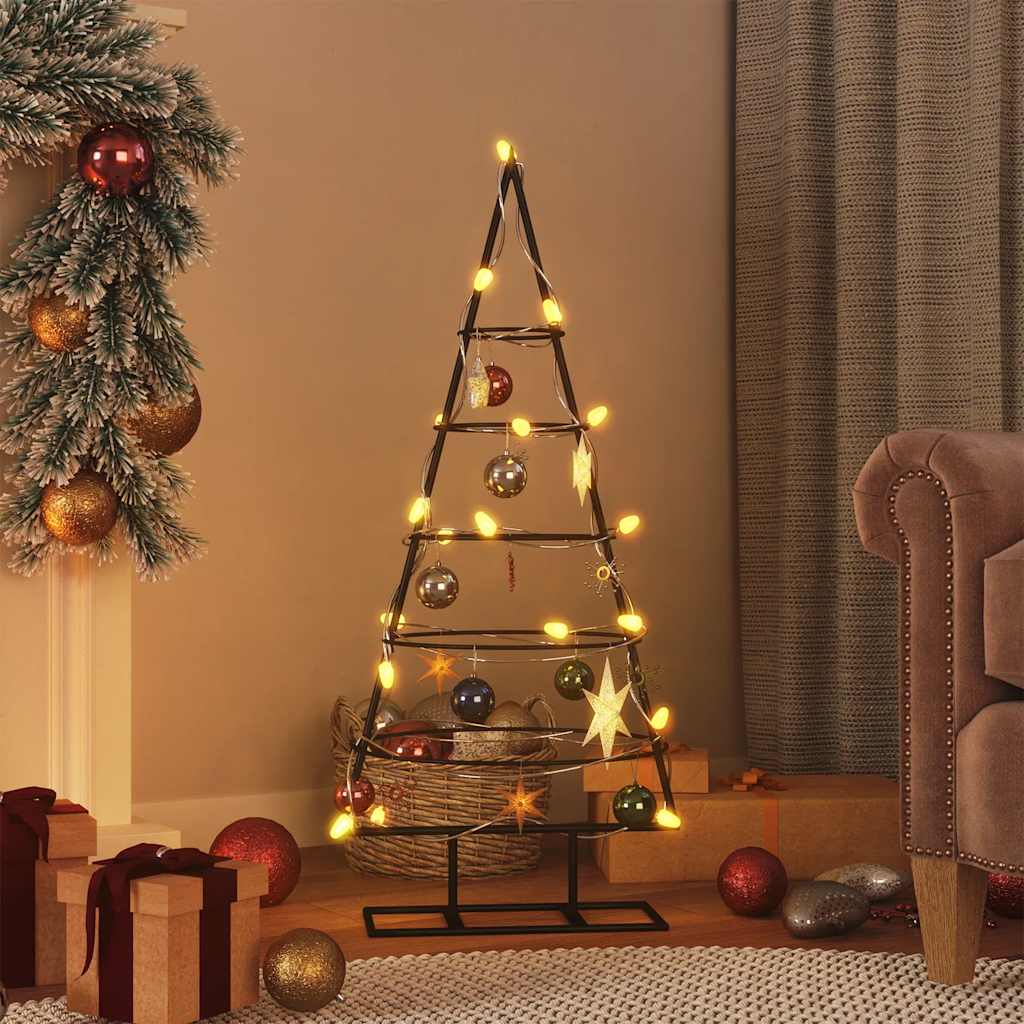 Metall-Weihnachtsbaum Deko Schwarz 60 cm