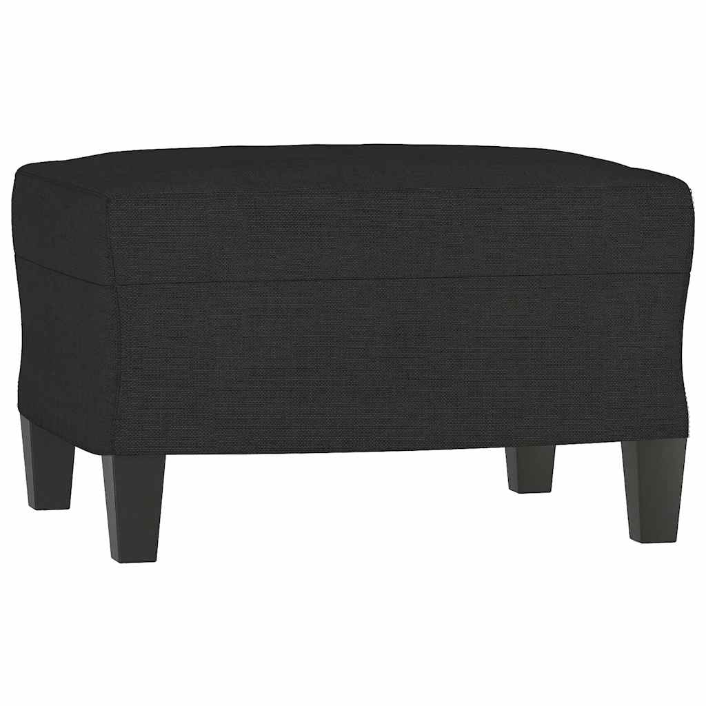 3-Sitzer-Sofa mit Hocker Hellgrau 180 cm Stoff