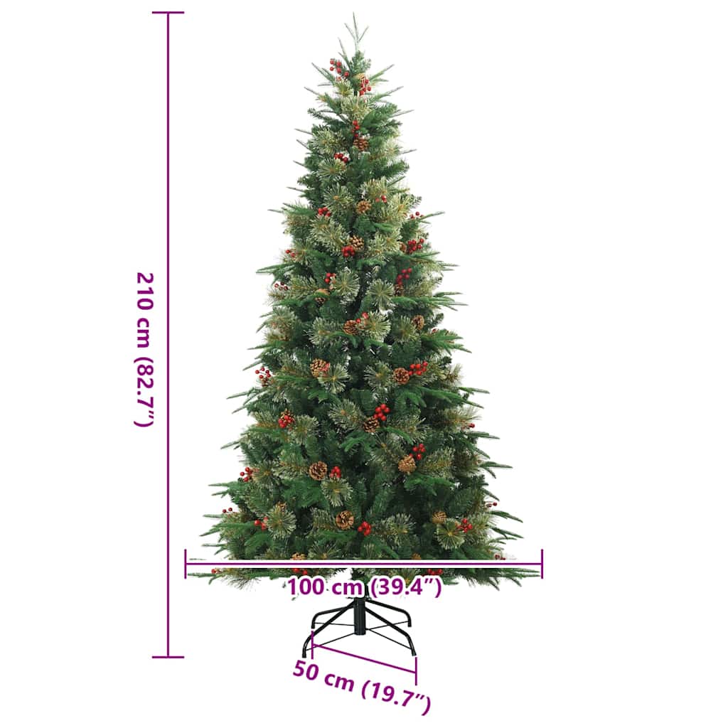 Künstlicher klappbarer Weihnachtsbaum mit Ständer Grün 120 cm
