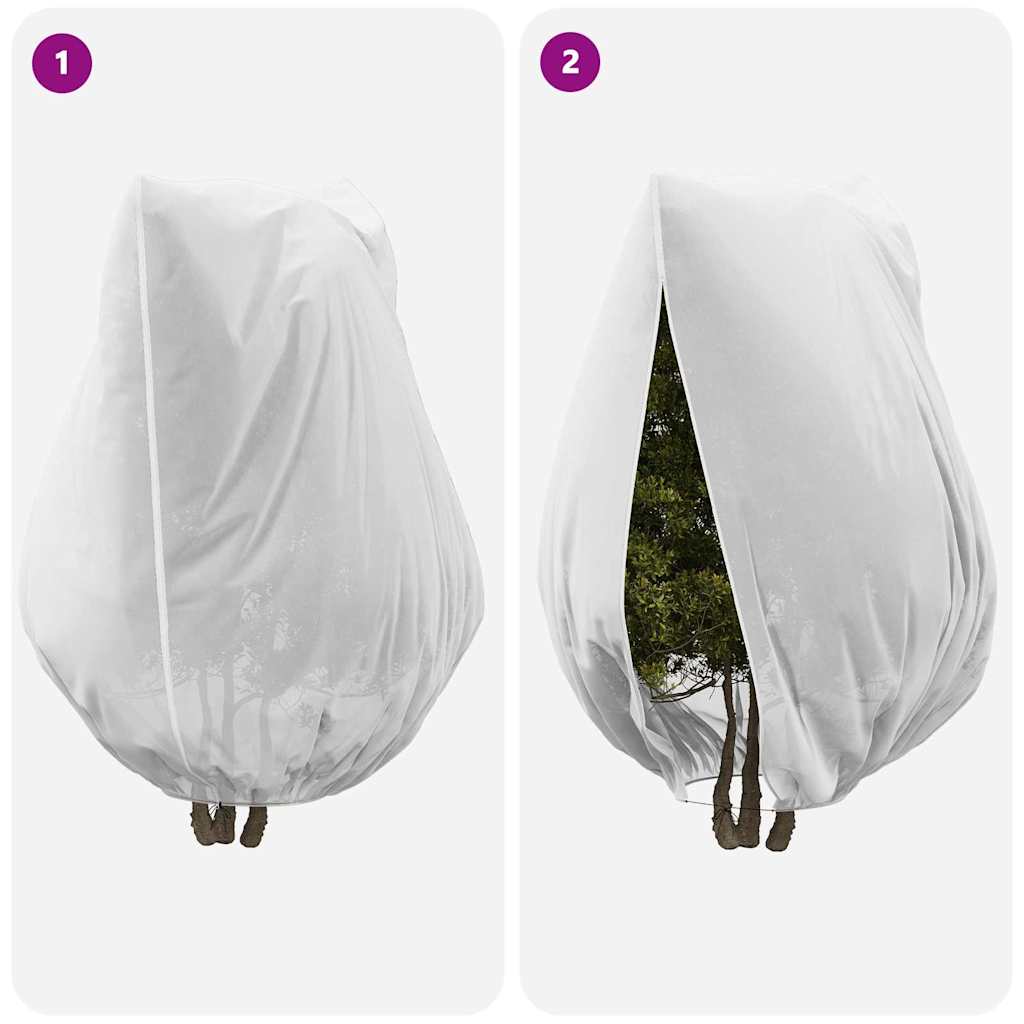 Wintervlies mit Reißverschluss 4 Stk. 70 g/m² 1x1,55 m