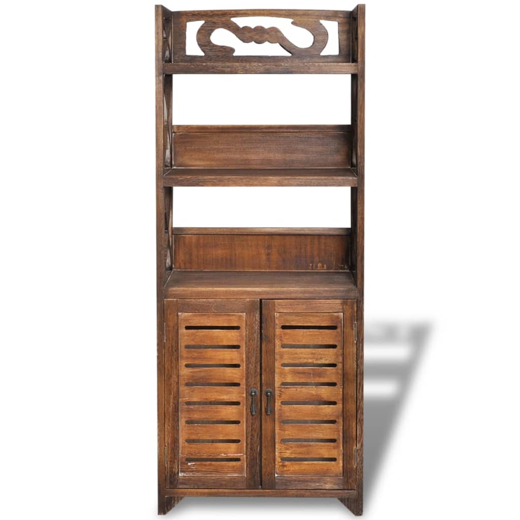 Badezimmerschrank Albuquerque Holz Weiß 46x24x117,5 cm