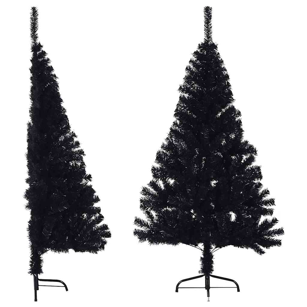 Künstlicher Halb-Weihnachtsbaum mit Ständer Grün 150 cm PVC