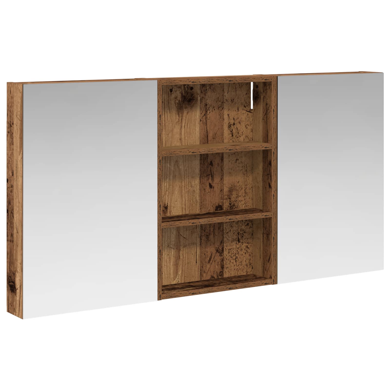 Badezimmerschrank-Set 3 pcs 80 x 10,5 x 50 cm Holzwerkstoff