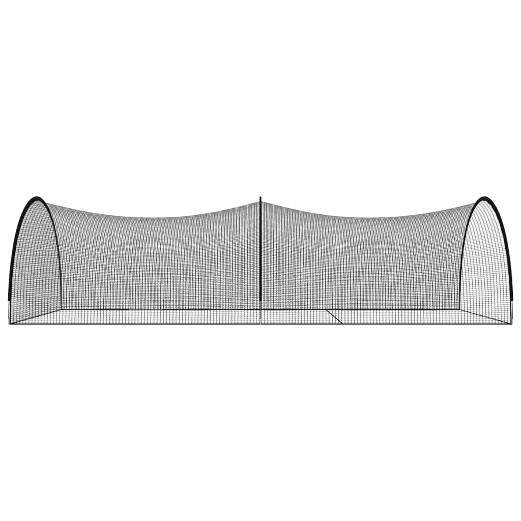 Baseball-Schlagkäfig Schwarz 600x400x250 cm Polyester