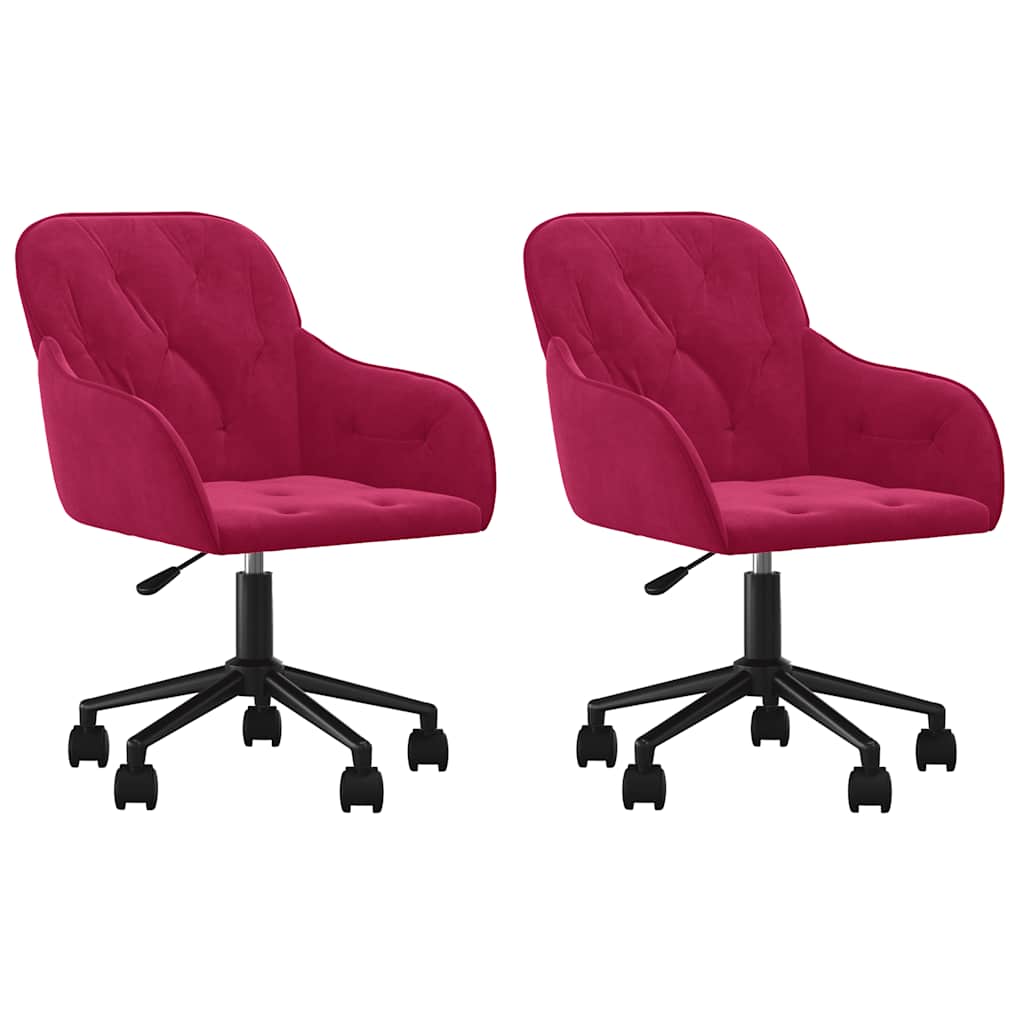 Esszimmerstühle 2 Stk. Drehbar Rosa Samt