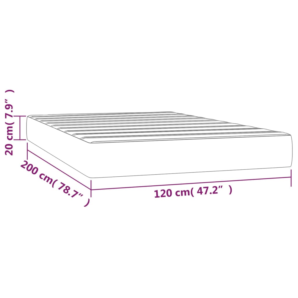 Taschenfederkernmatratze Mittel Schwarz 80x200x20 cm Kunstleder
