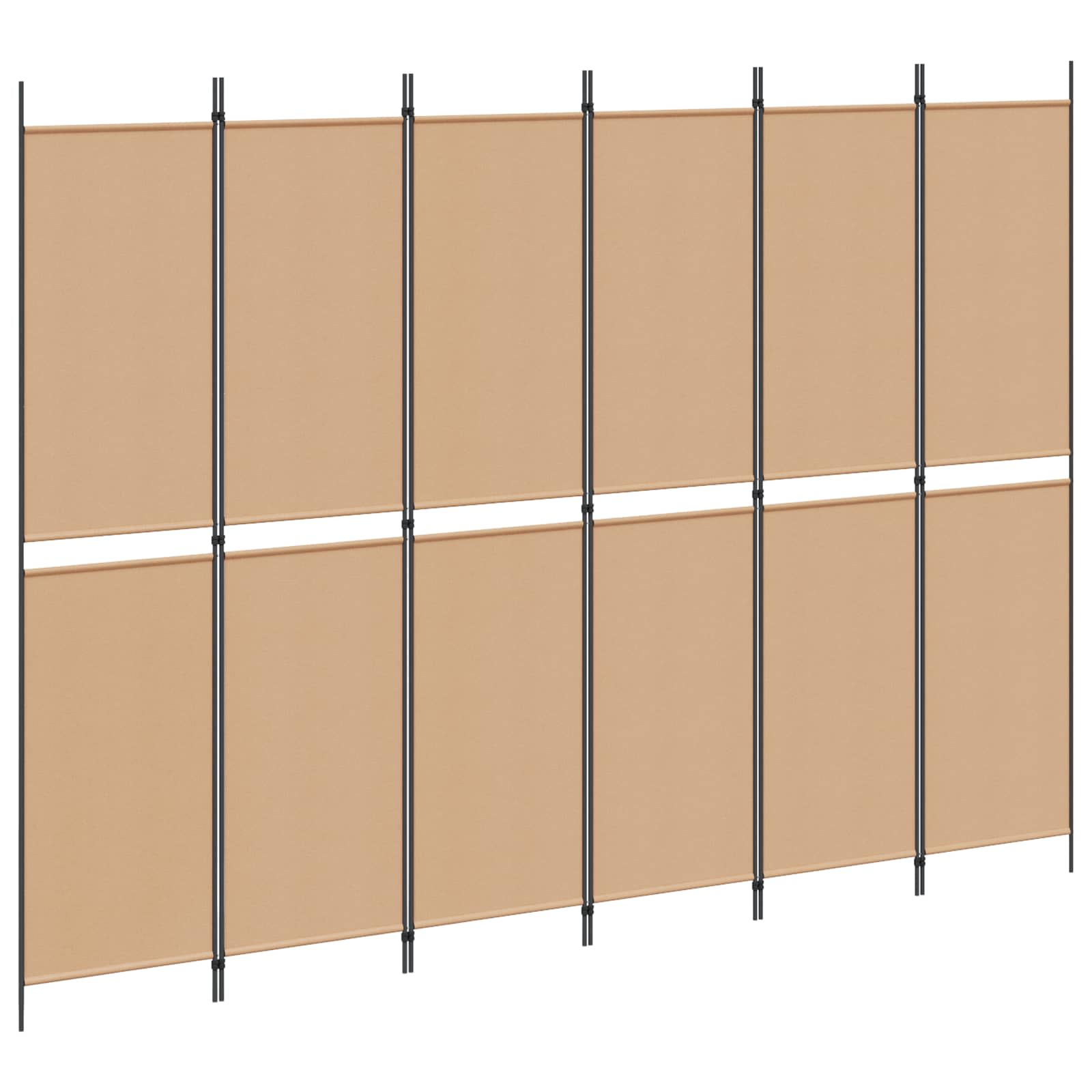 3-teiliger Raumteiler Beige 150 x 180 cm Stoff