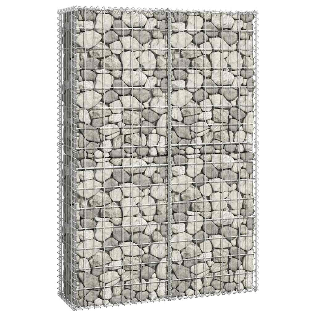 Steinkorb Gabione mit Deckeln Verzinkter Draht 100×30×30 cm