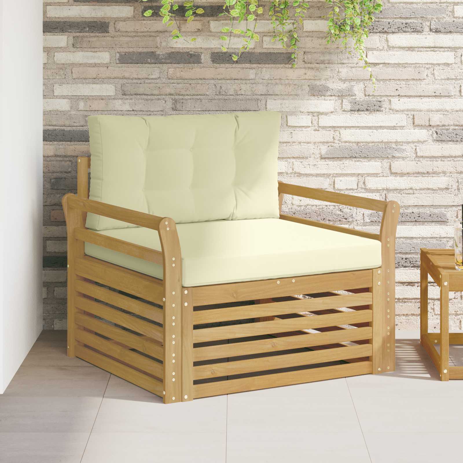 2 Stück Outdoor-Sofa Natur