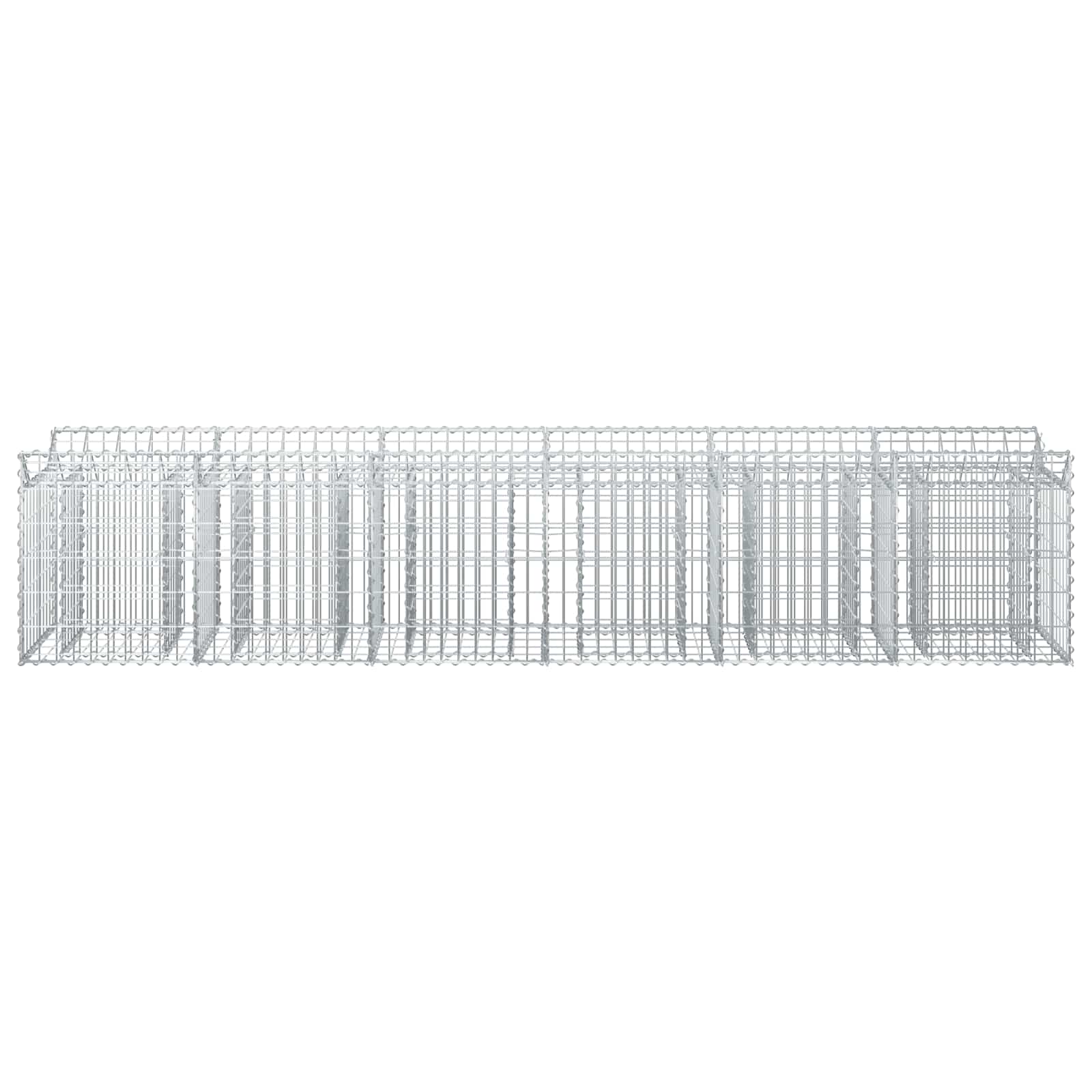 Gabionen-Hochbeet 2 pcs Silber