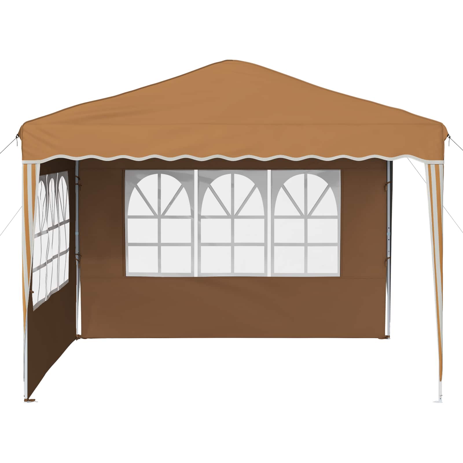 Pop-up Partyzelt 288 x 288 x 245 cm Creme Oxford-Stoff