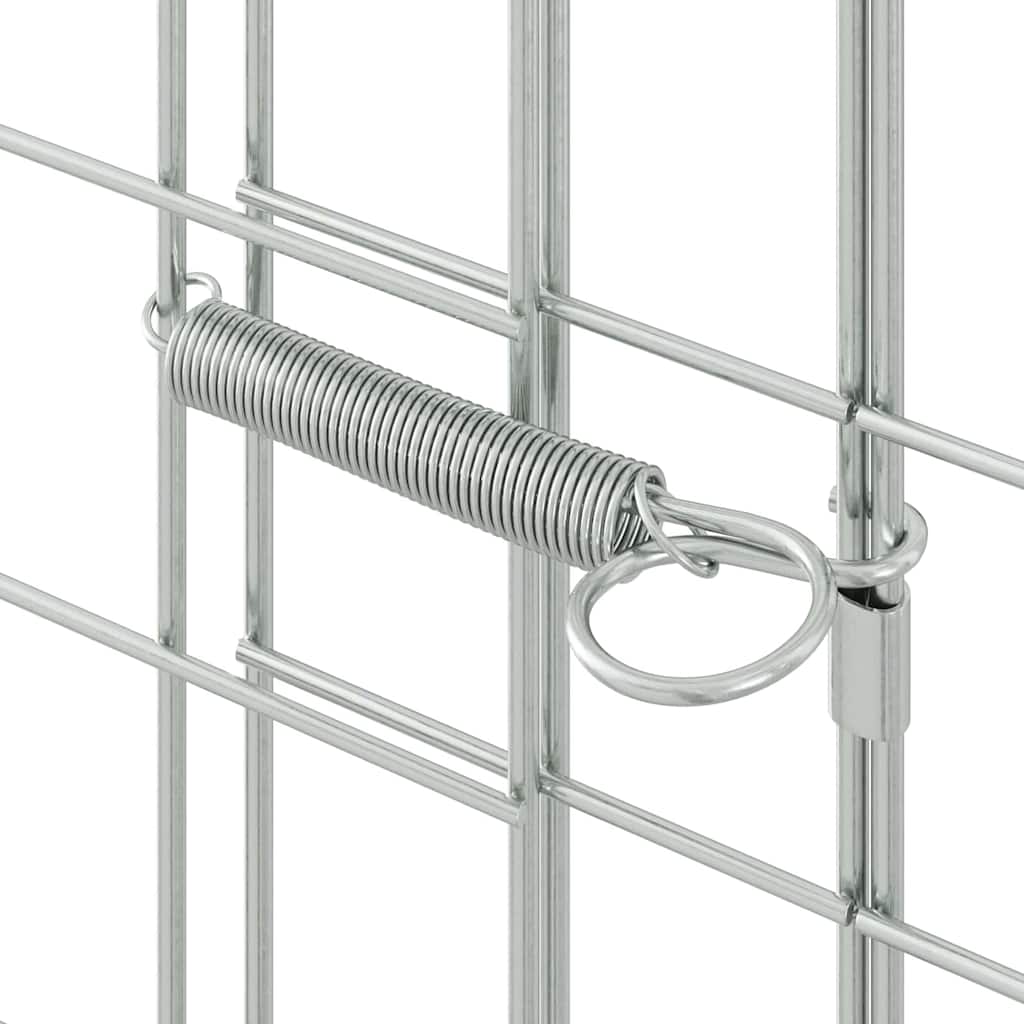 Hühnerkäfig 2 pcs Silber 600 x 100 x 210 cm Verzinkter Stahl