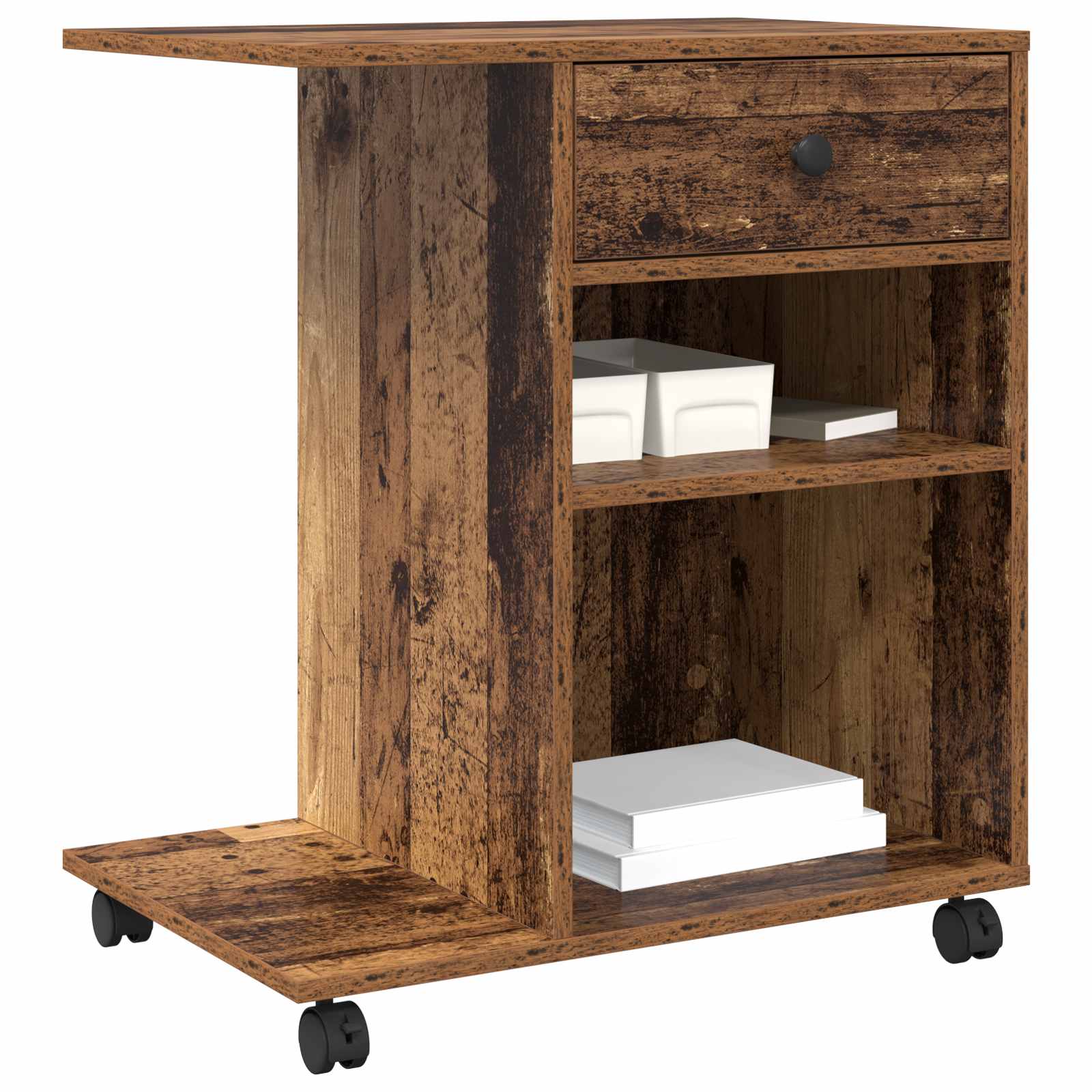 Druckerständer Uni Altholz 60 x 40 x 68.5 cm Holzwerkstoff