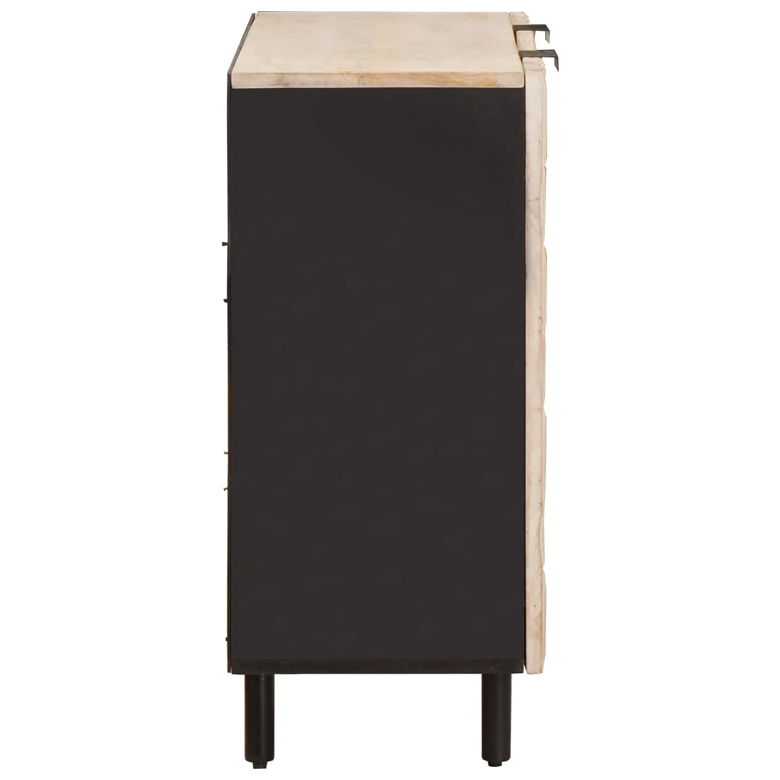 Sideboard mit Regal Weiße gewaschene Oberfläche 90 x 33 x 75 cm