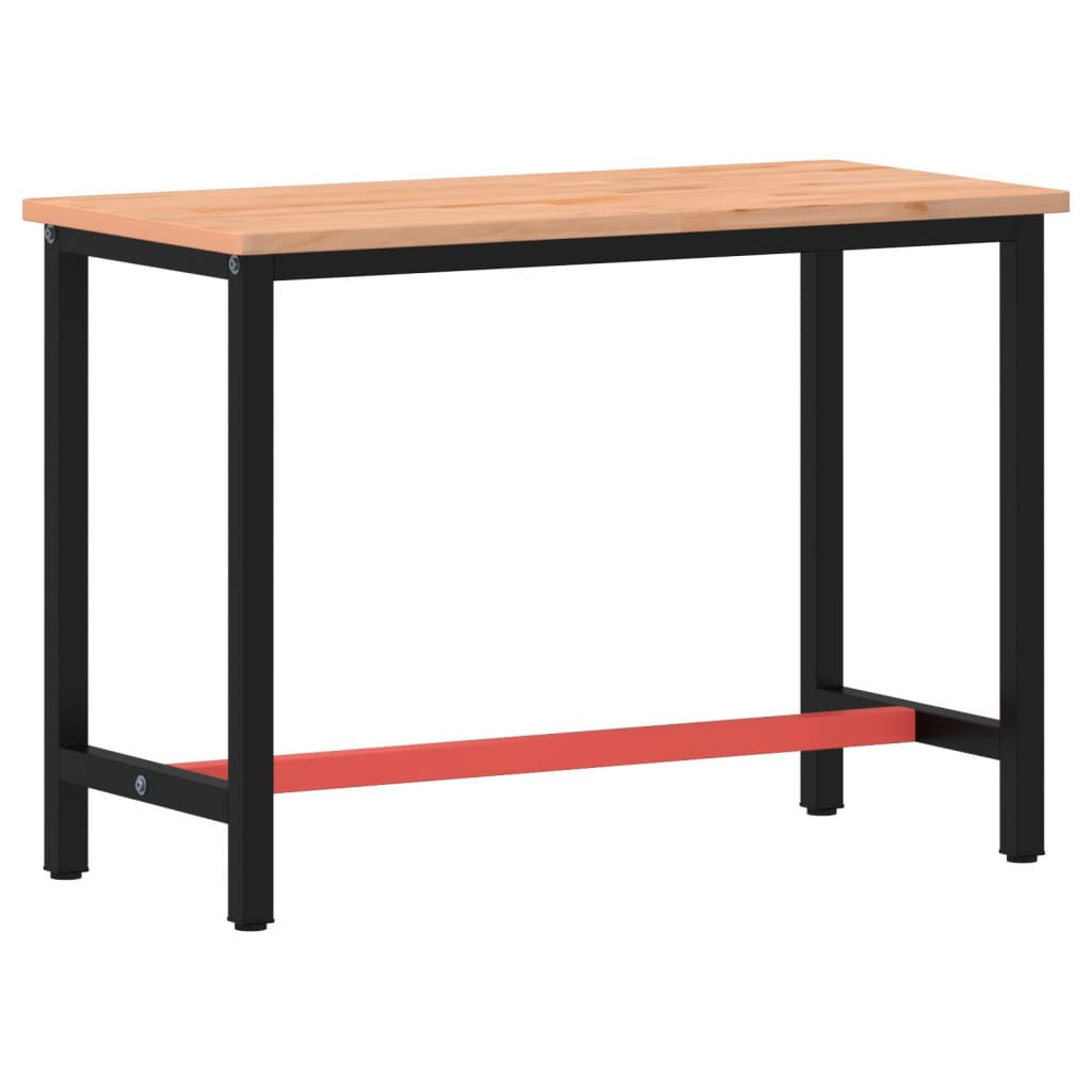 Werkbank 80x55x81,5 cm Massivholz Buche und Metall
