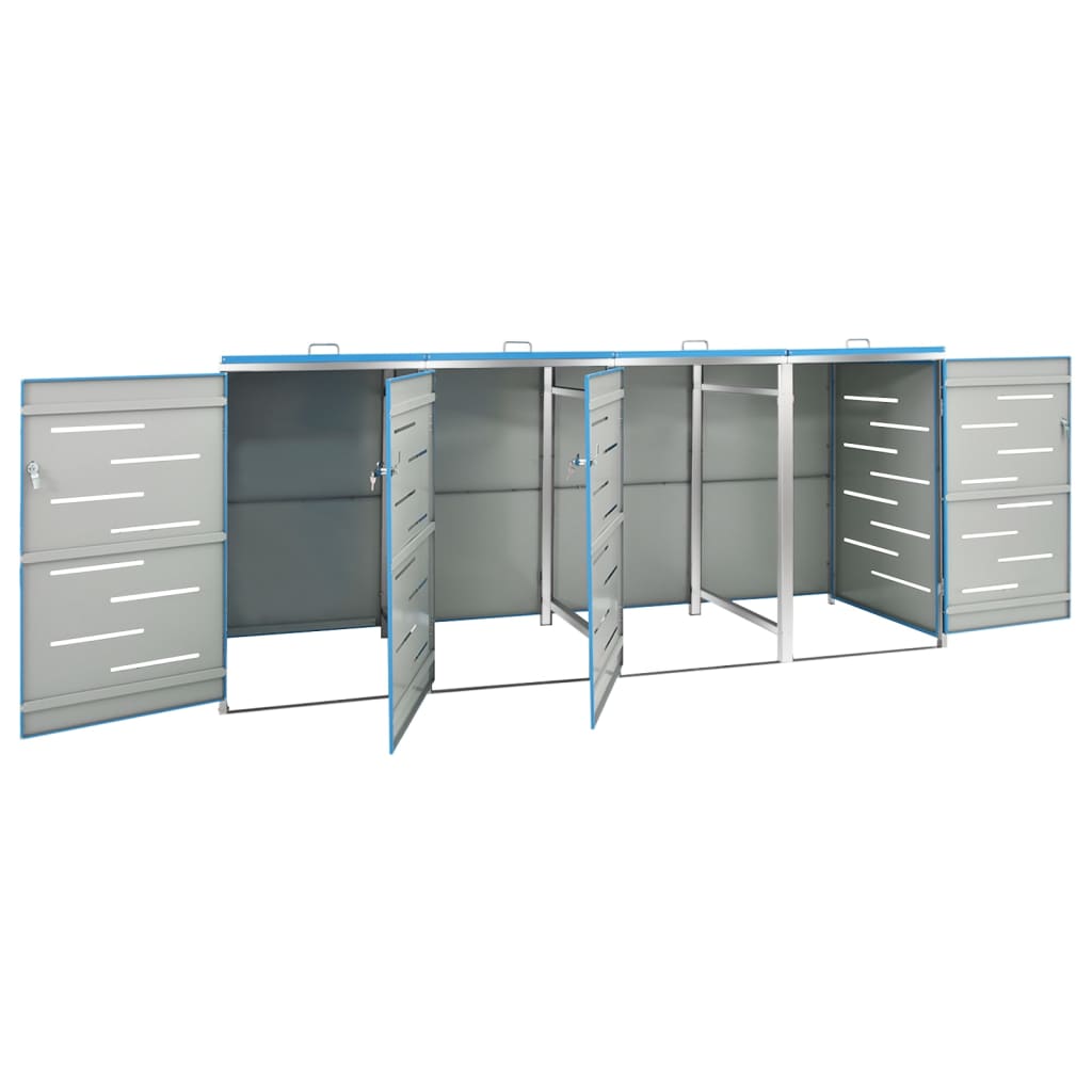 Mülltonnenbox für 3 Tonnen 207x77,5x112,5 cm Edelstahl
