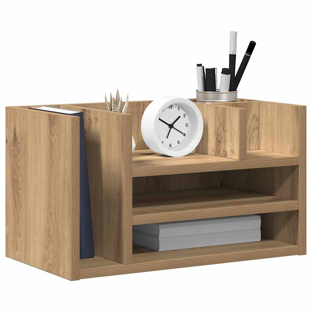 Schreibtisch-Organizer Weiß 44,5x24x25 cm Holzwerkstoff
