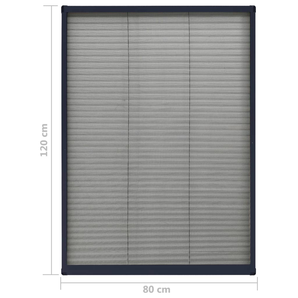 Plisse Insektenschutz-Fenster 80×160 cm