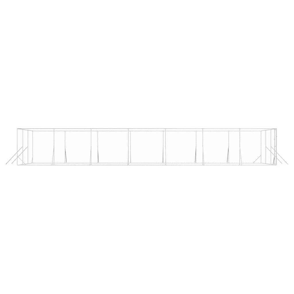 Outdoor-Hundezwinger Silbern 2x2x2 m Verzinkter Stahl