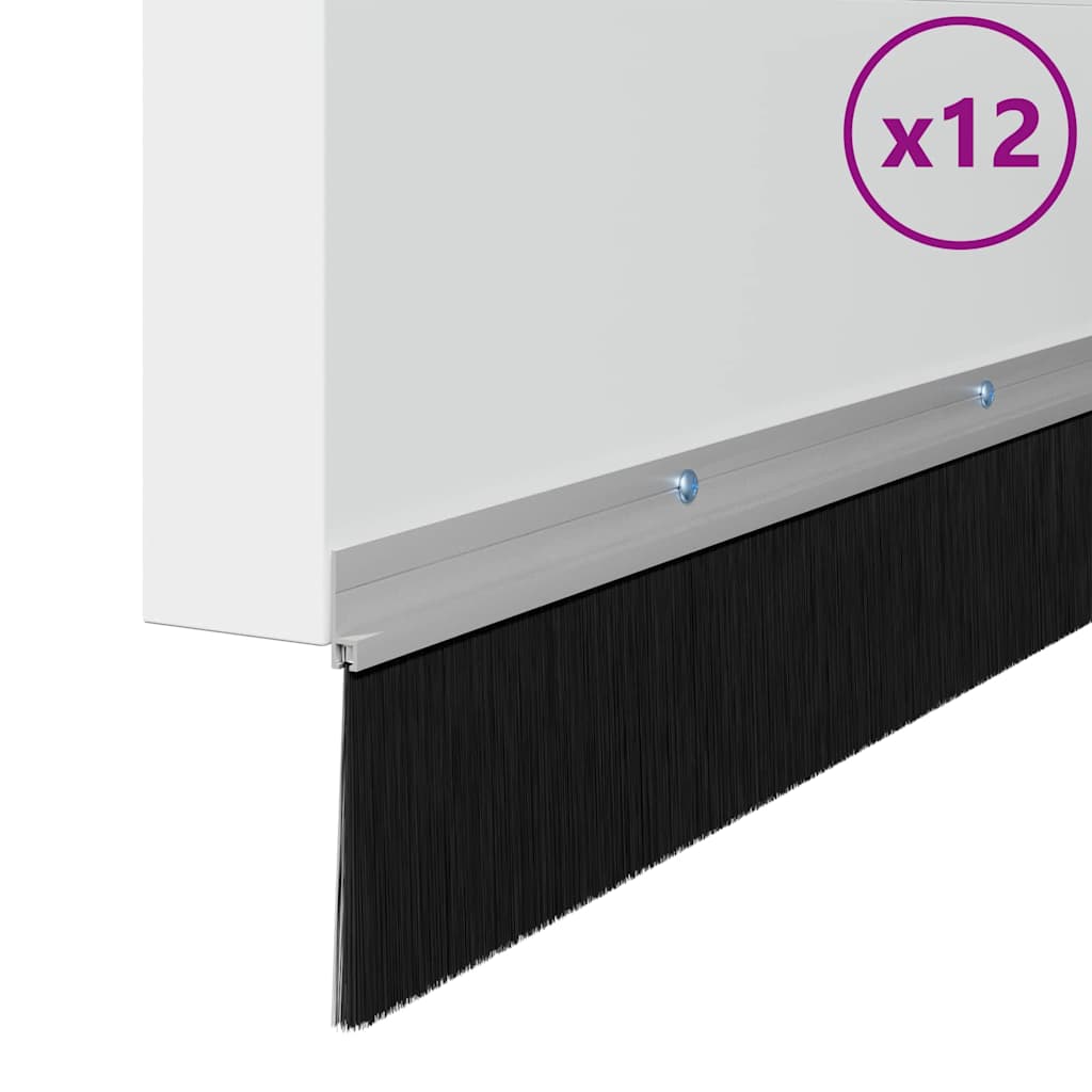 Aufsteck Türbürstendichtungen 2 pcs Braun 100 cm