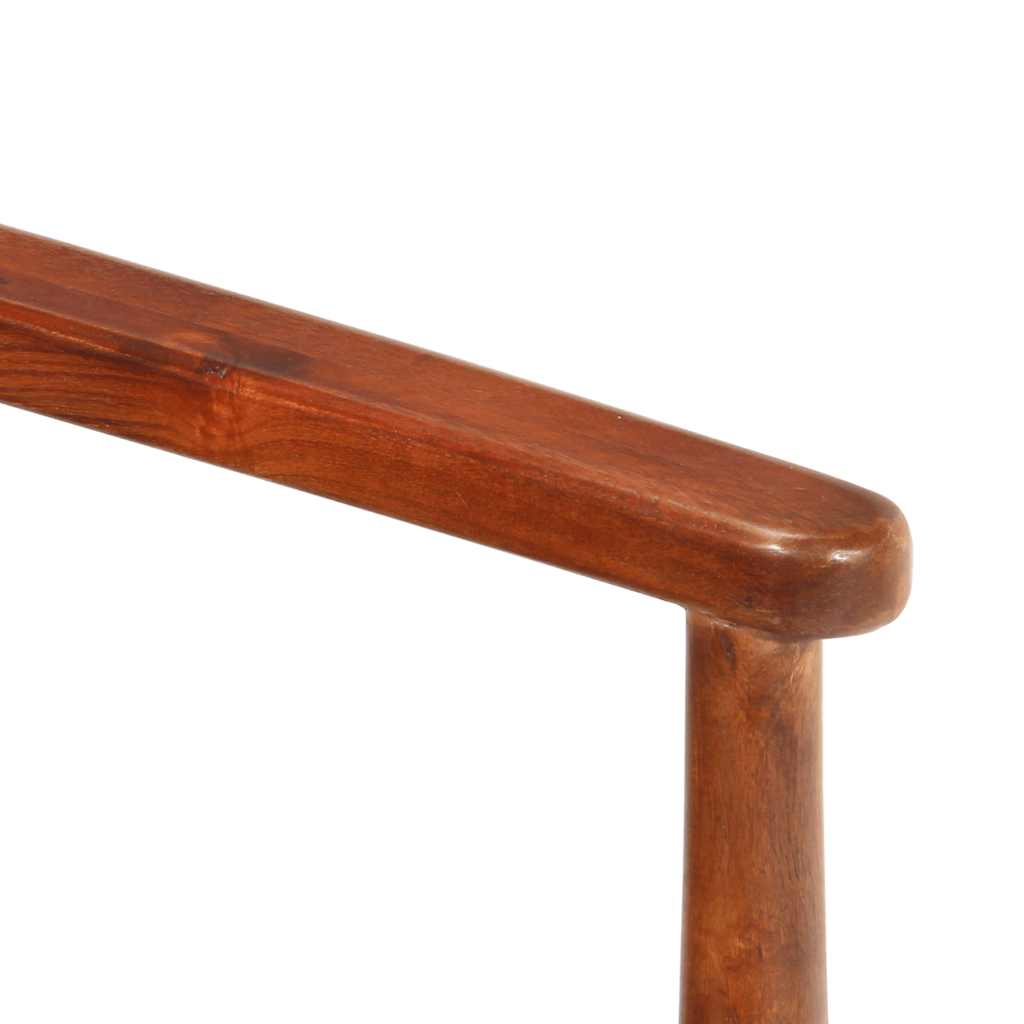 2-Sitzer-Sofa Echtleder Akazienholz Braun