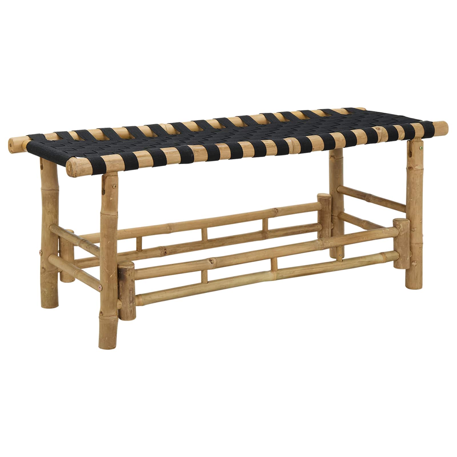Gartenbank 80 x 38 x 40 cm Bambus Natur Rechtwinklig