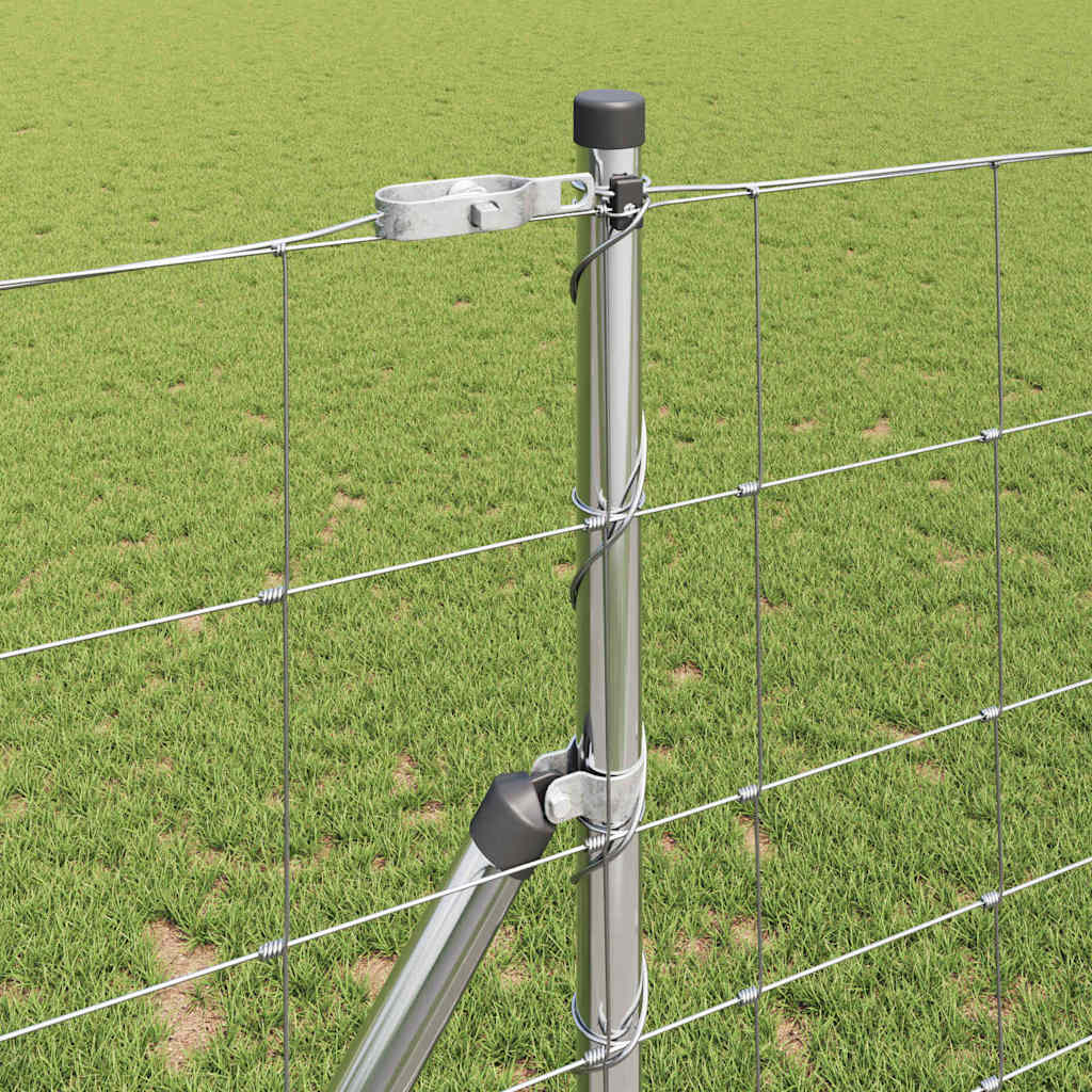 Ground Fix Geschweißter Drahtzaun 25 x 0,8 m Silber Netz