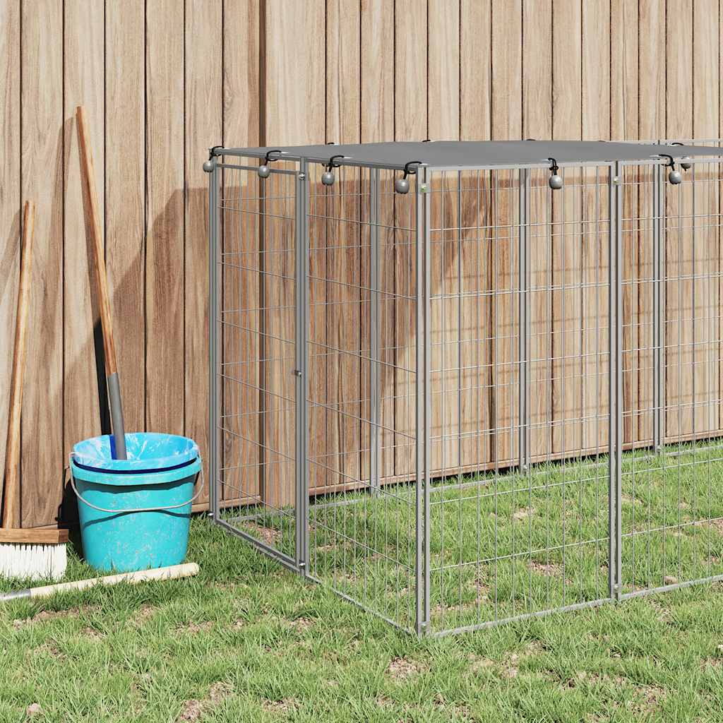 Hundezwinger 110x110x110 cm Stahl Schwarz