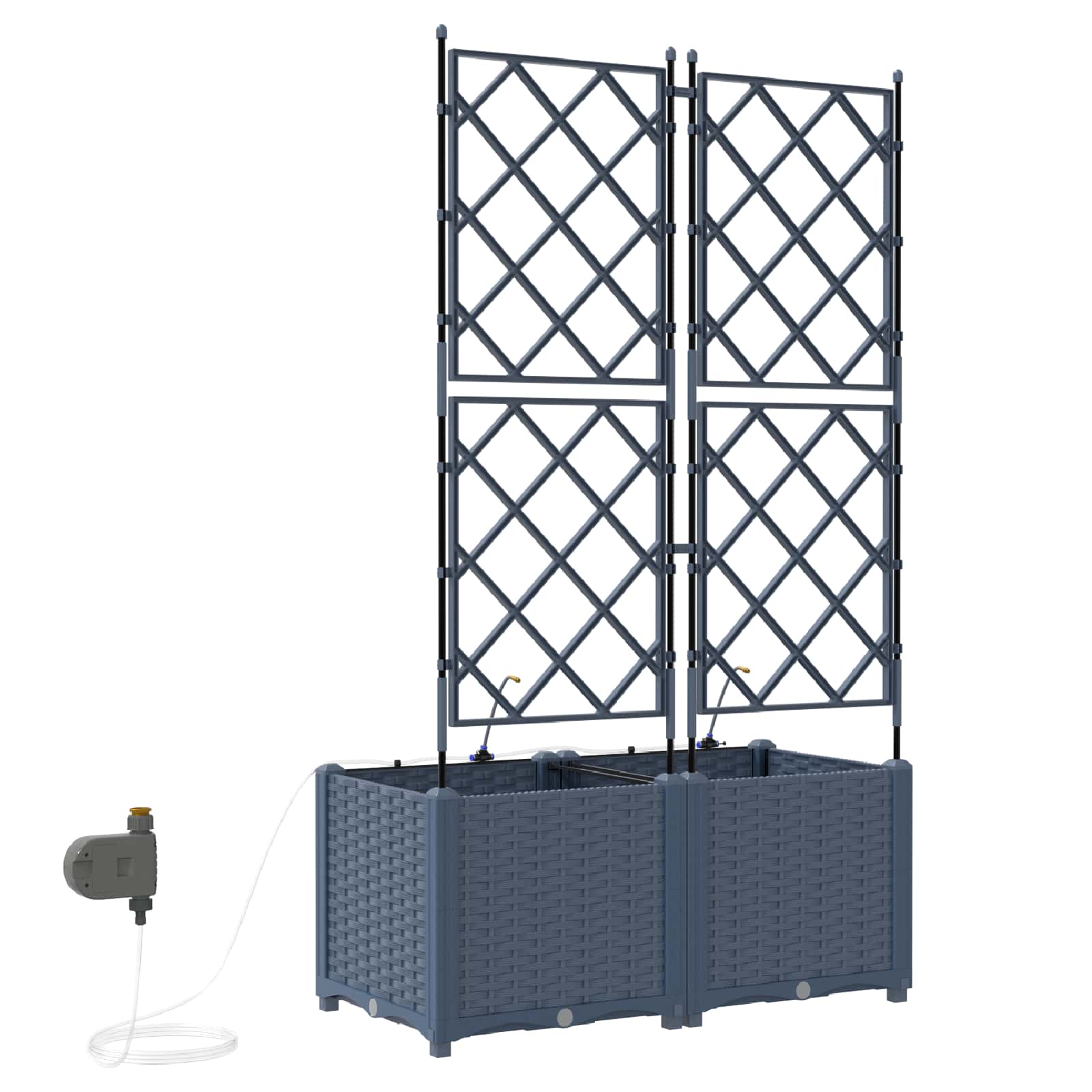Garten-Pflanzgefäß 4 Stk. Braun 160 x 40 x 22 cm PP