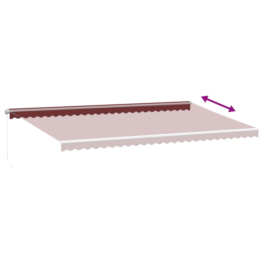 Markise Manuell Einziehbar mit LED 300x250 cm Blau und Weiß