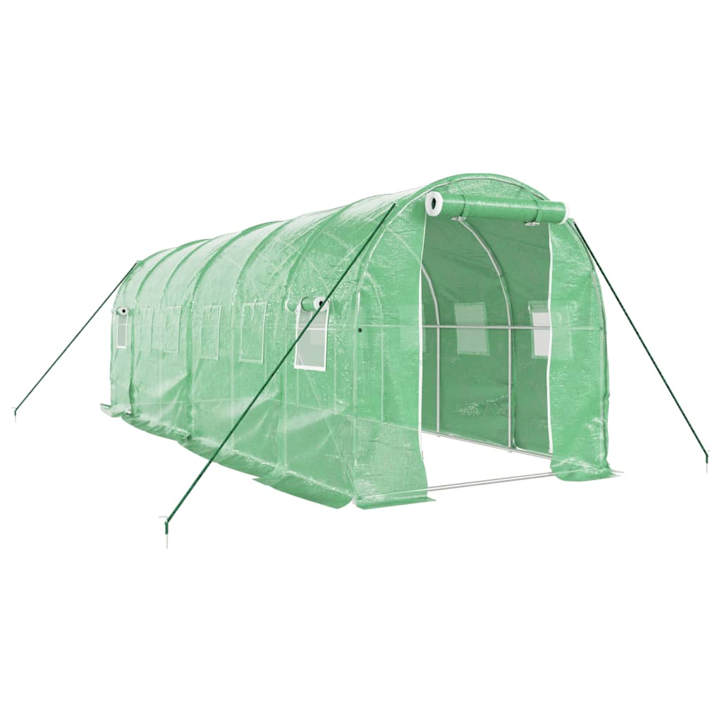 Gewächshaus mit Stahlrahmen Weiß 8 m² 4x2x2 m