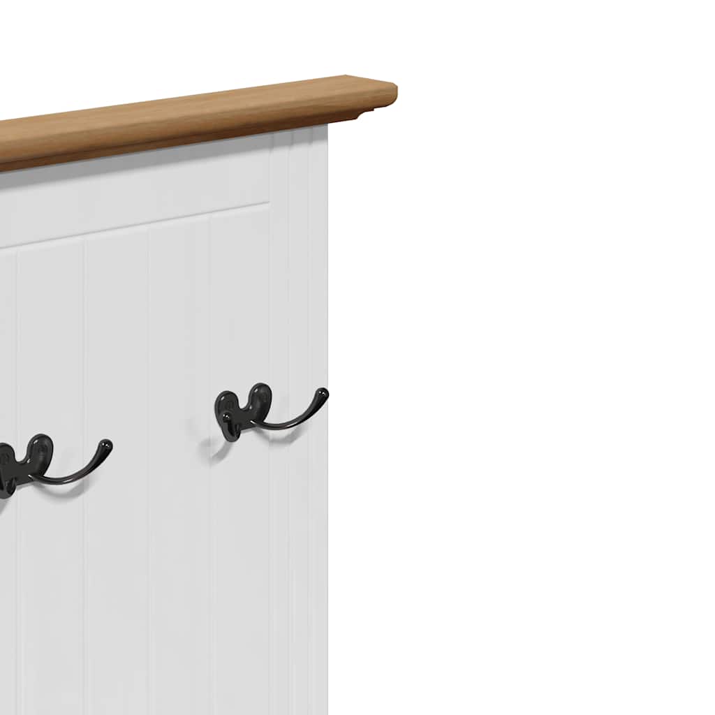 Flurschrank mit Haken BODO Weiß 50x40x157 cm