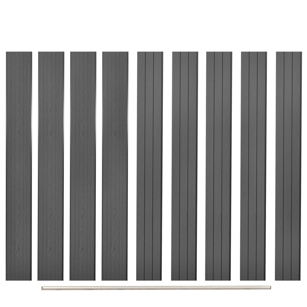 Ersatz-Zaunbretter 9 Stk. WPC 170 cm Braun