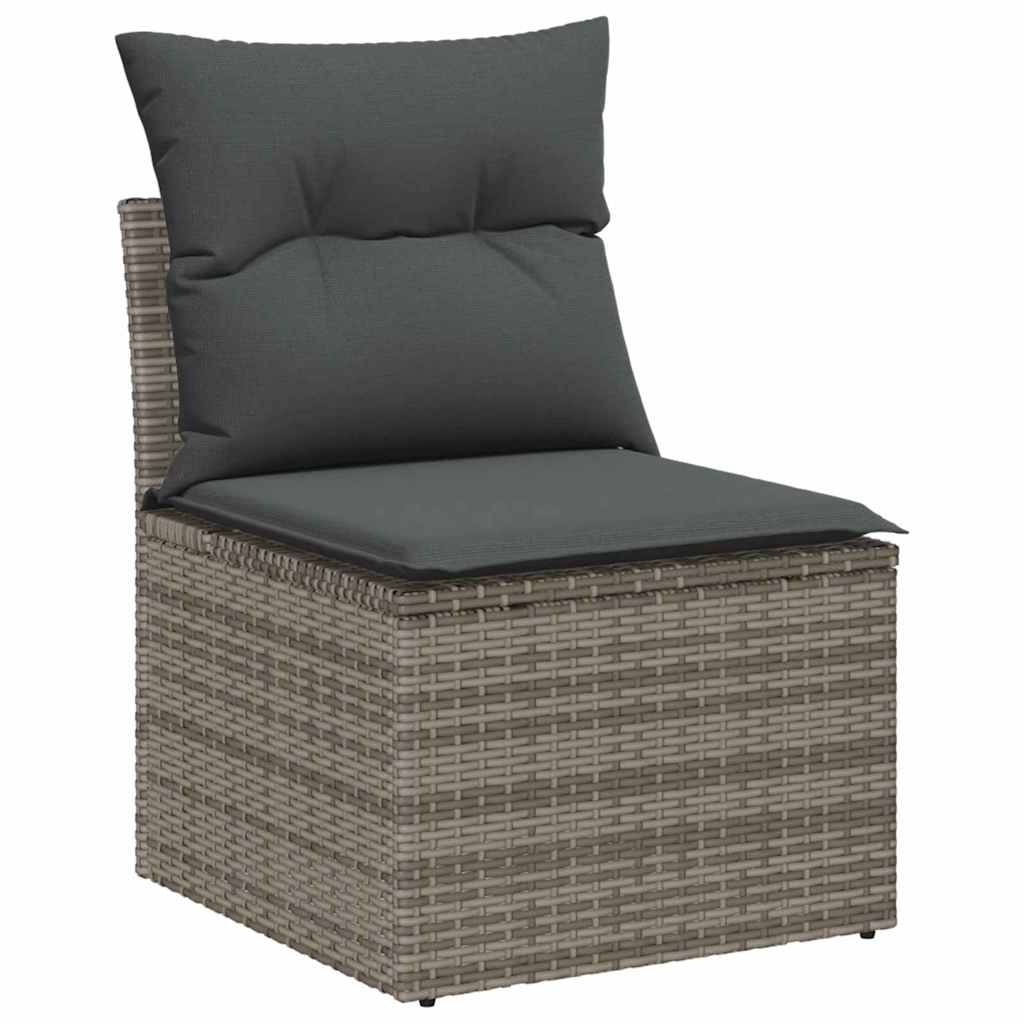 Garten Essgruppe mit Kissen 11 pcs Schwarz und Beige