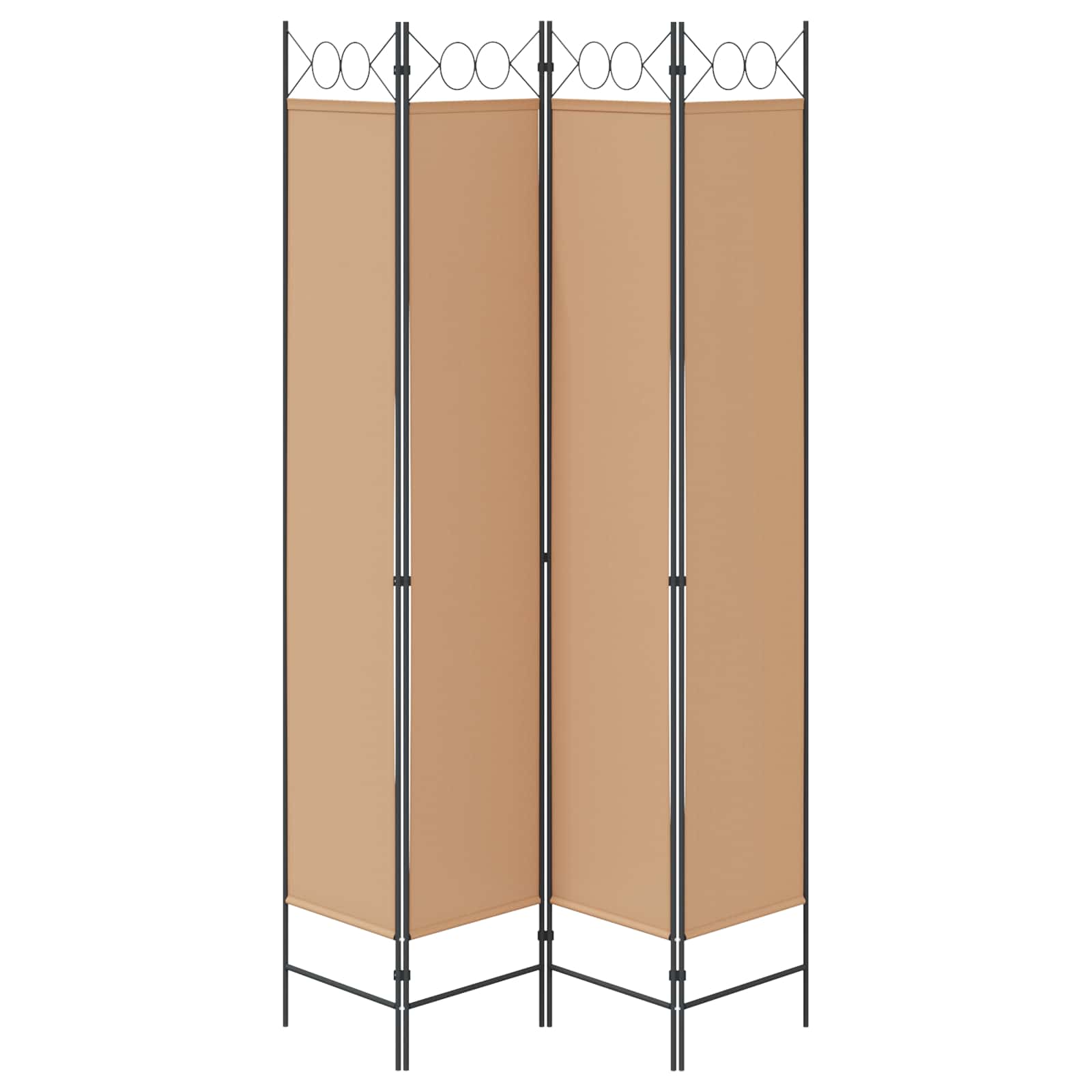 3-teiliger Raumteiler Beige 120 x 200 cm Stoff