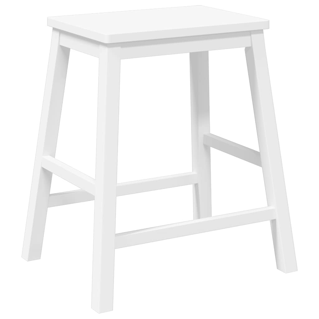 Barstühle mit Kissen 2 Stk. Braun Massivholz Gummibaum