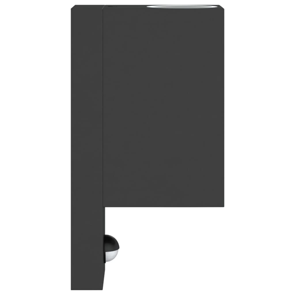 Außenwandleuchten 2 Stk. Schwarz Aluminiumdruckguss