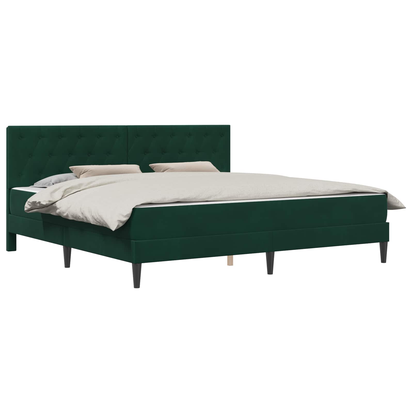 Bettgestell mit Matratze mit Kopfteil Hellgrau 80 x 200 cm Samt