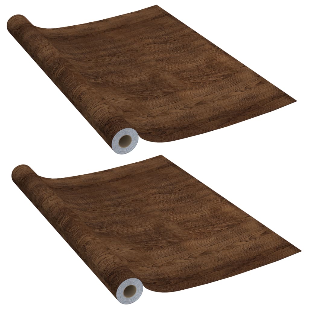 Selbstklebende Türfolien 2 Stk. Weißes Holz 210 x 90 cm PVC